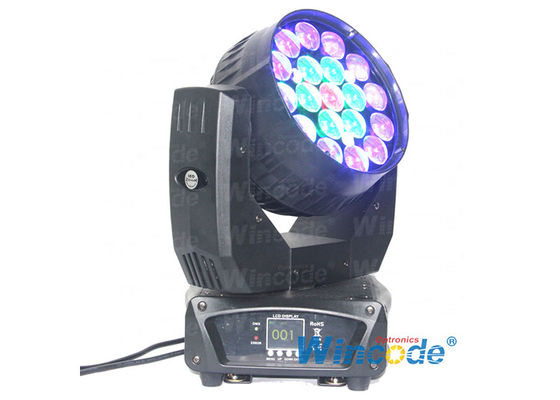 19*12W RGBW Hareketli Baş Led Sahne Işıkları, LED Yıkama Hareketli Baş Zoom 8 - 50 Derece