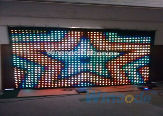 İyi bir fiyat. RGB Üç Renkli P5 LED Perde Duvarı 7 Chs, Dans Salonları İçin Optik Elyaf Perde çevrimiçi