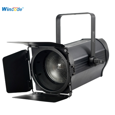 Profesyonel Stüdyo Tiyatro TV istasyonu için 200W COB LED Fresnel Spotlight RGBALC Otomatik Zoom